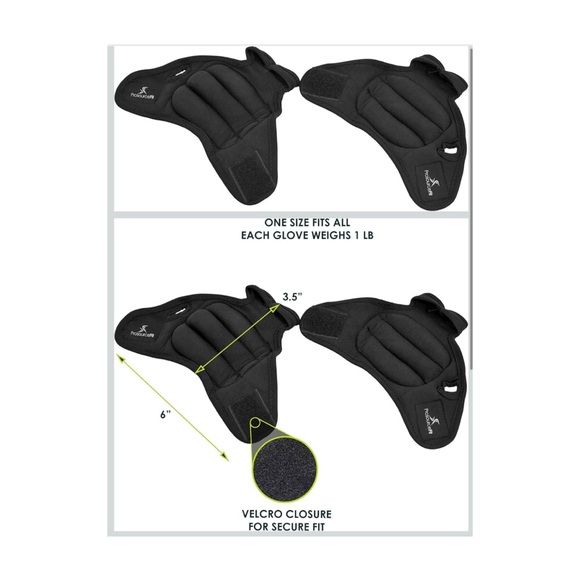 Fit Weighted Gloves Pair 2 lbs - Picture 4 of 4